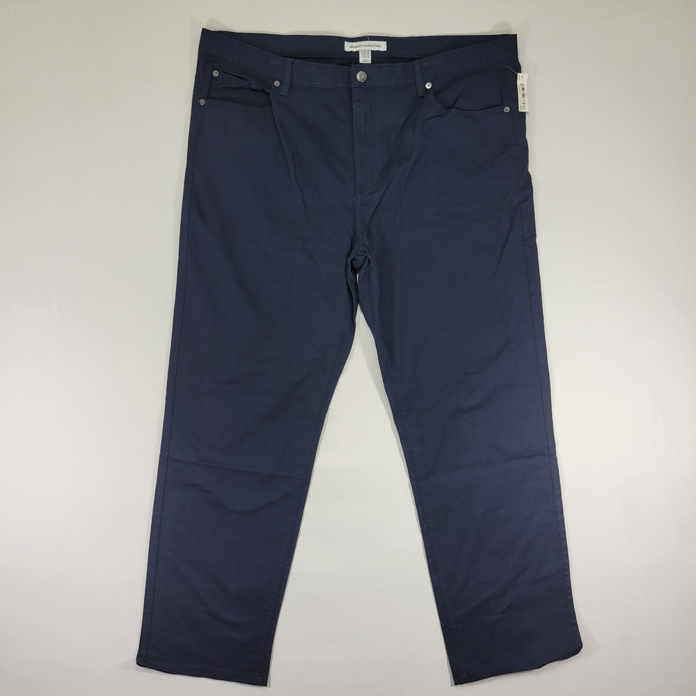 Amazon Essentials Men's Pants‎ Navy Blue Striaght Fit Size 42x32 NEW